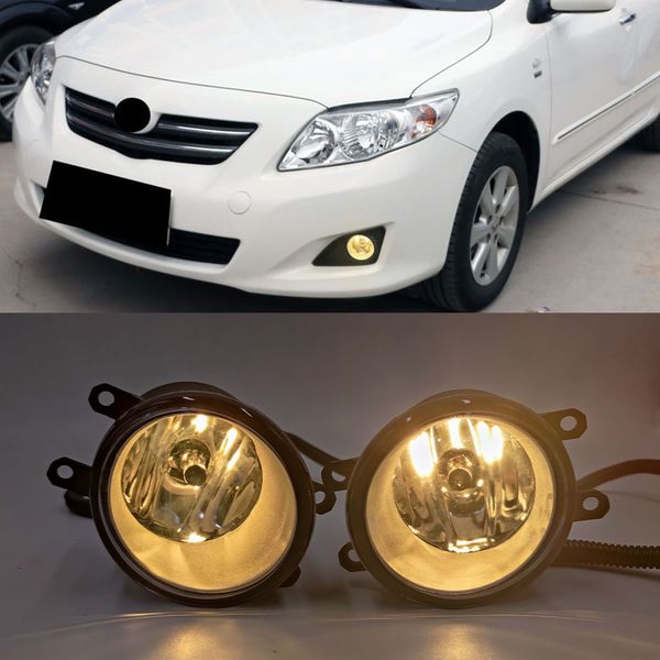 Luces antiniebla LED L￡mpara de niebla Conjunto de luz Fog Cover Fehlight Flowlights Frames de marco para Toyota Corolla 2008 2009 2010