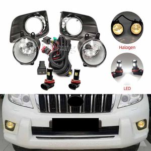 LED mistlichten mistlamp voor Toyota Land Cruiser Prado 150 FJ150 LC150 2015 2013 2013 Chrome Trim Harness Bedradingsbedekking Grille