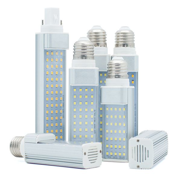 Ampoule LED G24 E26 12Watts, lampe fluorescente compacte, lampe rotative en aluminium G24 à 2 broches, lampes de remplacement fluorescentes compactes LED Oemled