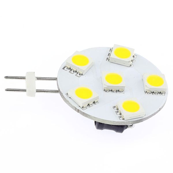 LED Lámpara G4 LED 6LEDS 5050SMD Bombilla redonda Dimmible 24V 12V Voltaje de trabajo Super brillante con gabinete