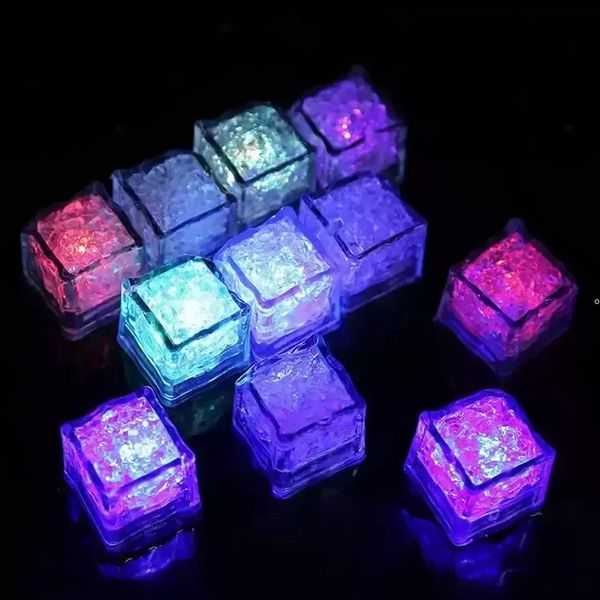Gadget LED Aoto couleurs Mini glaçon artificiel lumineux Flash lumière décoration de fête de noël de mariage