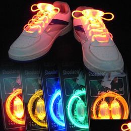 Les lacets cool Gadget LED éclairent les lacets de chaussures avec 3 modes d'éclairage flash la nuit pour la soirée dansante disco Noël Hip-Hop Dancing Cycli Dhevs