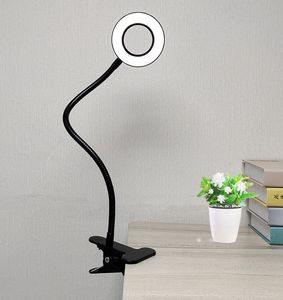 Gadget LED lampe de lecture lampes support flexible Clip lampe conseil vidéo conférence Protection des yeux USB bureau Table chambre pince lampe