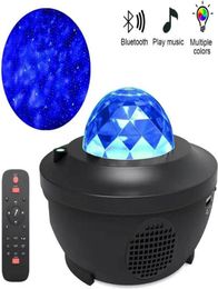 Projecteur Galaxy LED Ocean Wave LED Night Light Music Player Remote Star Rotation Night Light Luminaria For Kid Bedroom Lamp8814126