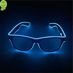 Lunettes LED néon fête lunettes clignotantes brillant lunettes lumineuses nouveauté cadeaux lueur lunettes de soleil fournitures de lumière vive accessoires de fête