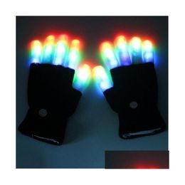 Gants LED 7 modèles Bar de fête de jouets éclairés réglables KTV Concert rave Rave Colorf Magic Glove Nov.