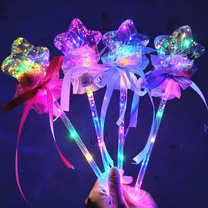 Guantes LED Mariposa Glowstick Light Stick Concierto Glow Sticks Colorido Plástico Flash Luces Animar Electrónica Varita Mágica Juguete de Navidad