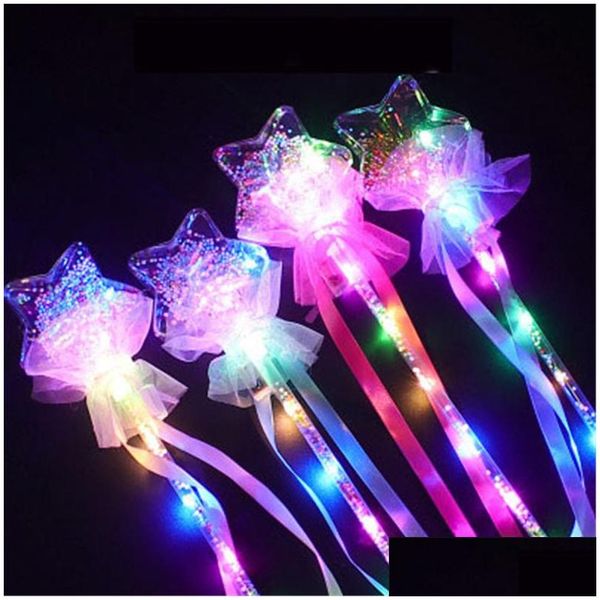 Gants LED Papillon Glowstick Light Stick Concert Glow Sticks Colorf Plastique Flash Lights Cheer Électronique Baguette Magique Noël Dr Dhbux