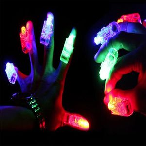 LED -handschoenen vingerverlichting gloeien Dazzle Color Laser Emitting Lampen Wedding Celebration Led Lighted Toys Festival Kid Verjaardagsfeestje Decoratie GC1872