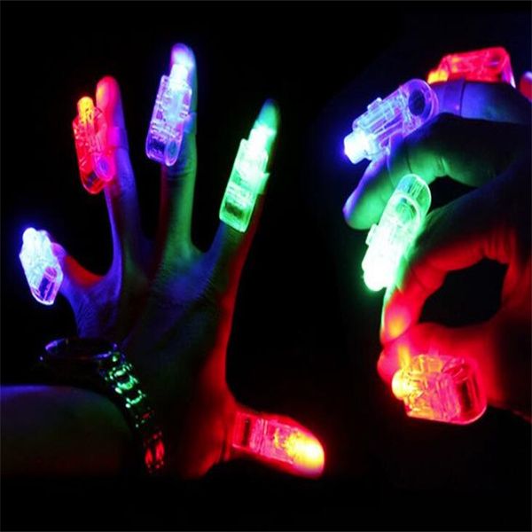 Guantes LED Luces para los dedos Resplandeciente Deslumbrante Color Lámparas emisoras de láser Celebración de bodas Juguetes iluminados por LED Festival Decoración de fiesta de cumpleaños para niños GC1872