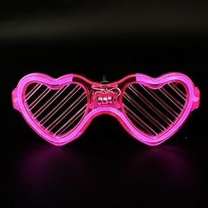 LED Glow Bril 5 Neon Kleuren LED Sluiter Schaduw Bril Kinderen Verjaardagscadeaus Speelgoed Jaloezieën Feestartikelen Benodigdheden