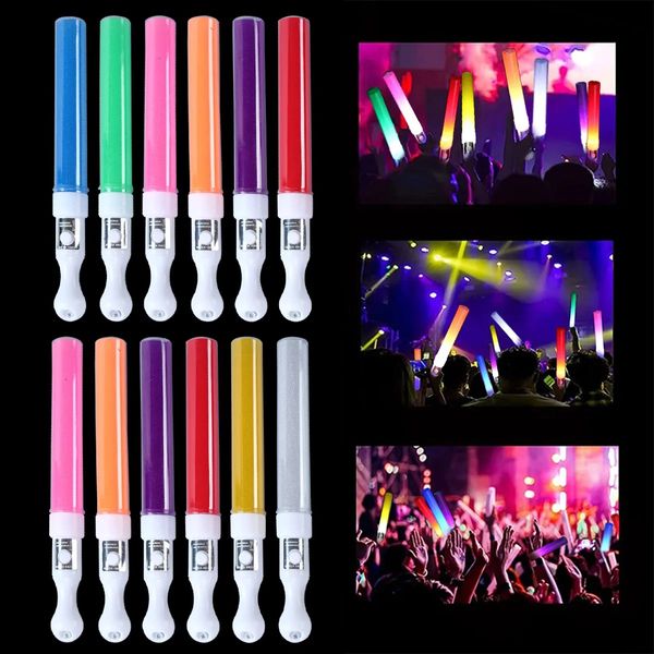 LED Glow Sticks RGB LED Cheer Sticks Light Up Cheer Tube Coloré Clignotant Baguettes Lumineuses Piscine Fournitures De Fête De Mariage Gigs Cadeaux LT0109