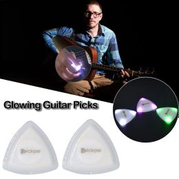 LED gloeiende gitaar Pick Food-Grade Plastic Guitar Touch Luminous Pick Musical Slaged Instrument Gloeiend plectrum