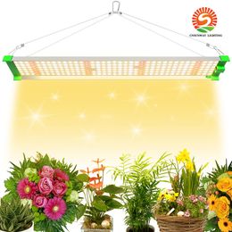 LED Grow Light 120W Full Spectrum 225-LED Sun-Like Grow Lights para plantas de interior Sembrar verduras y florecer Alta eficiencia energética 60W Inicio de semillas hidroponía