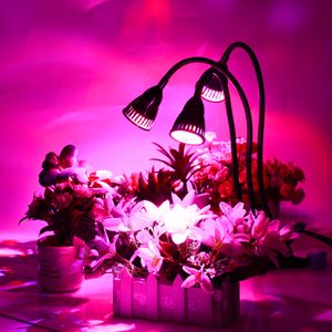 LED Grow Light 21 W Clip Desk-lampen Volledig spectrum met 360 graden flexibele zwanenhalsverlichting voor kantoorhuis Indoor Garden Greenhouse