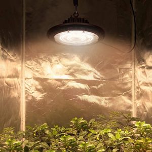 Bombilla LED para cultivo, luces de cultivo impermeables de espectro completo para plantas de interior, lámpara de cultivo de plantas UFO, 100w, 150w, 200w