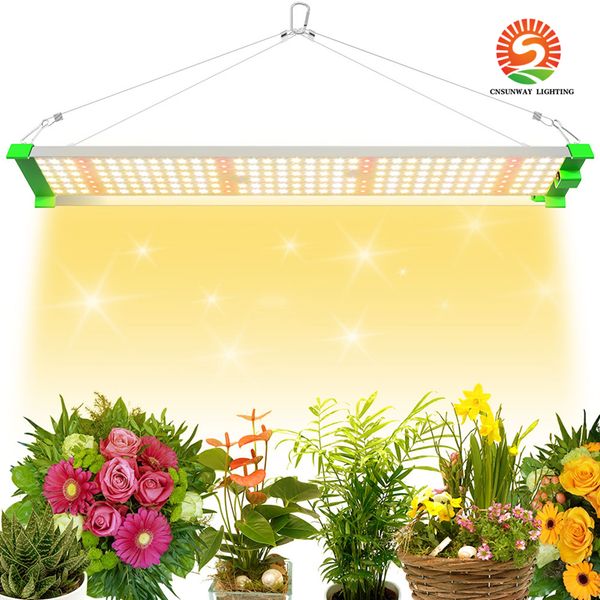 Lampe de culture LED pour plantes d'intérieur, spectre complet 60 W, 85 W, 120 W pour la culture familiale pour l'ensemencement de fleurs végétales succulentes, luminaires de culture en serre, kits de suspension