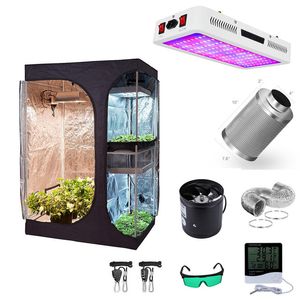 Led Grow Light Tent 4/6 inch ventilator Koolfilterpak met Veg/Bloom Volledig spectrum voor binnenkweek Box Hydroponics Plant Grow