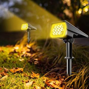 Luces de jardín solares LED Foco ajustable Jardín solar IP65 Luz de pared de paisaje súper brillante al aire libre