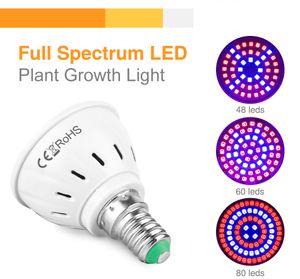 Led élèvent des lumières lumière de croissance hydroponique E27 ampoule spectre complet 220V lampe UV plante fleur semis