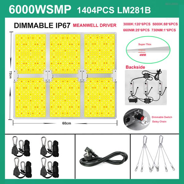 LED élèvent des lampes de lumières élèvent des lampes de plante panneau de lumière de croissance pièces accessoire