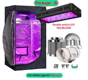 LED Grow Plant Tenten Indoor Growth Box Full Spectrum 300-2000W LED Plant Grow Light+Indoor PHydroponic Growing System+4
