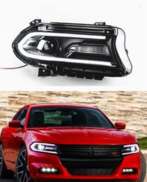 Lampe frontale LED pour Dodge Charger, clignotant, lentille de projecteur à faisceau haut DRL 2015 – 2019
