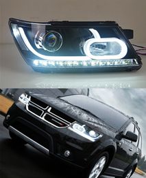 Lampe frontale LED pour Dodge Journey, clignotant, lentille de projecteur à faisceau haut DRL 2009 – 2017