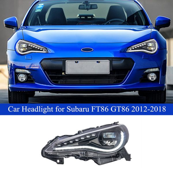 Phare LED pour Subaru BRZ phare diurne 2012-2018 FT86 GT86 clignotant dynamique double faisceau accessoires de voiture lampe
