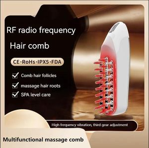 Massage de la tête LED Masseur du cuir chevelu EMS Massage à micro-courant Santé des cheveux Thérapie du cuir chevelu Soins des cheveux RF Méridien Peigne de massage électrique Massage du visage RF Régénération des cheveux