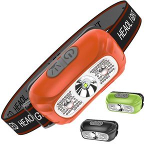 Linterna frontal LED 1000 lúmenes Linterna recargable USB Impermeable 6 modos Sensor de movimiento faros delanteros de mazorca para ciclismo correr pesca caza