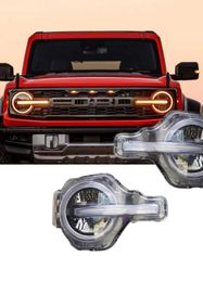 LED Koplamp Lampen voor Ford Bronco Raptor 2021-2023 Dagrijverlichting Koplampen Hoge Versie Montage Upgrade