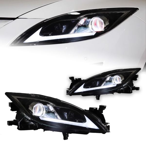 Faro LED para Mazda 6 ATENZA faros 2009-20 16 Angel Eye Bi LED señal luces diurnas accesorio