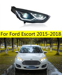 LED Koplampen voor Ford Escort 20 15-20 18 FORTIS Auto Dagrijverlichting H7 Koplamp Grootlicht lens Richtingaanwijzer