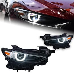 Faros LED para Mazda 3 Axela 20 20-2023 luces LED DRL HID montaje de luces delanteras de giro dinámico