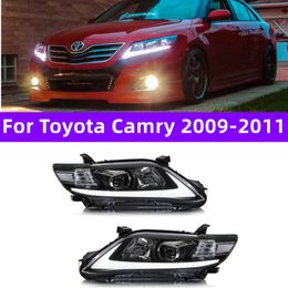 Phares LED pour Toyota Camry 2009 – 2011, lampe frontale avec lentille DRL, clignotant, feux avant, accessoires de voiture