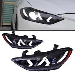 Pièces de phares LED pour Elantra 20 16-20 20, remplacement de phares avant, Type Lamborghini DRL, projecteur de lumière diurne, lifting