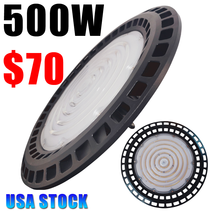 LED High Bay Light 500W 60000 LM Waterproof, UFO Commercial Industrial Warehouse Workshop Factory Barn Garage Area Lighting Fixture AC85-265V OEMLED