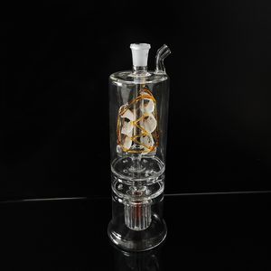 Narguilés LED Set Changement de lumière Dab Rig Verre Bong Pipe à fumer 7,4 pouces Forme de bateau Lumières Bongs Shisha 10mm Bol d'huile de tabac Tuyau en silicone Percolater Bubbler Tuyaux d'eau