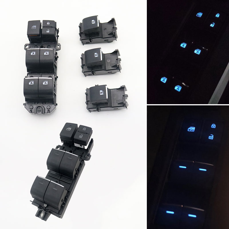 LED Ice Blue podświetlenie zasilania Przycisk przycisku dla Toyota Rav4 Rav 4 CHR 2019 2020 2021 Lewy sterownik