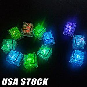 Luz LED para cubitos de hielo, Flash activado por agua, luces luminosas en forma de cubo, inducción brillante, barras de cumpleaños para bodas, decoración de bebidas, 960 Uds.