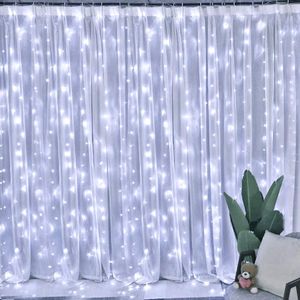 Guirlande LED rideau guirlande lumineuse fée lumières de noël guirlande pour noël nouvel an mariage maison chambre Patio fête décoration