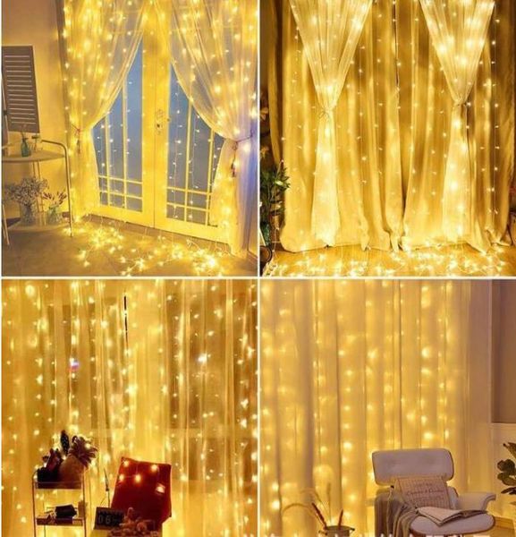 LED ICTICLE String Christmas Fairy Lights Outdoor Home for Wedding Party Curtain Garden Deco1046066