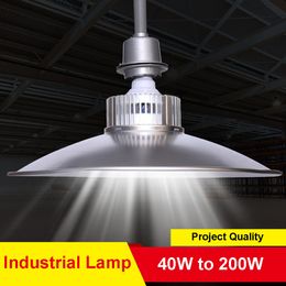 Iluminación industrial LED 40W 60W 80W 100W 150W 200W Lámpara interior para almacén Fábrica High Bay Light AC220V e27 Tornillo