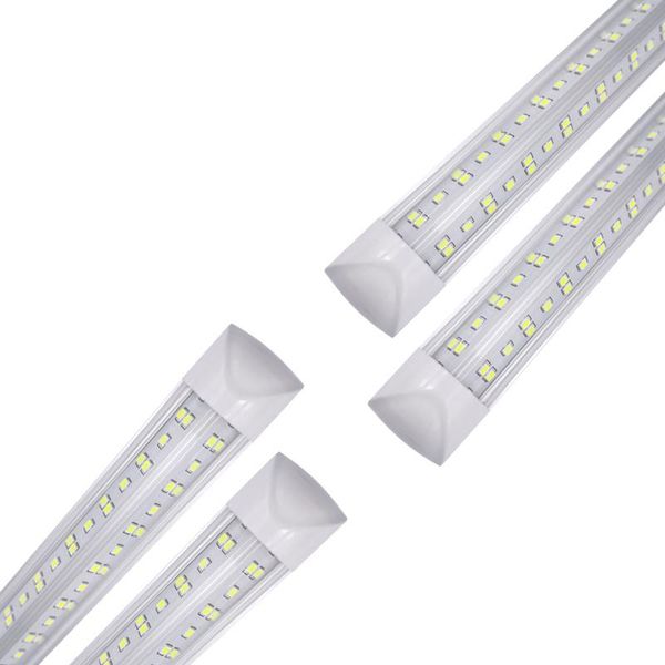 Luz de tubo integrado LED, luces T8 Taller 8 pies, colgantes o montaje en superficie, alto rendimiento 100 lúmenes 10000 lúmenes, 6500k blanco frío de 8 pies 25 Paquete AC 110-277V USALIGHT