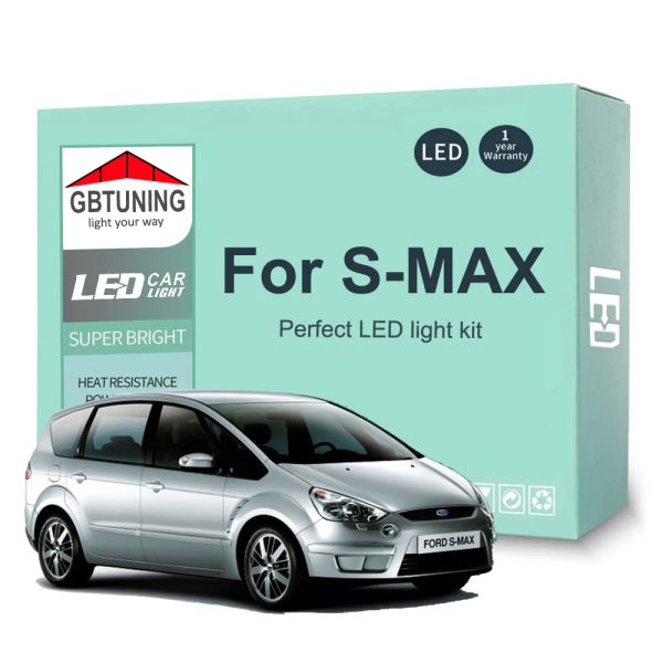 Kit d'ampoule intérieure LED pour Ford S-Max S Max Smax 2006 2007 2008 2009 2010 2012 2013 2013 2014 Car Dome Lamp Canbus Aucune erreur