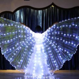 LED ISIS Wings buikdans kleurrijke vlindervleugels gloeiende verlichte kostuumprestaties Kleding voor Halloween Christmas Party 240422