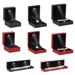 LED -sieradendoos armbandring opbergdozen sieraden Organisator Wedding Juweloos