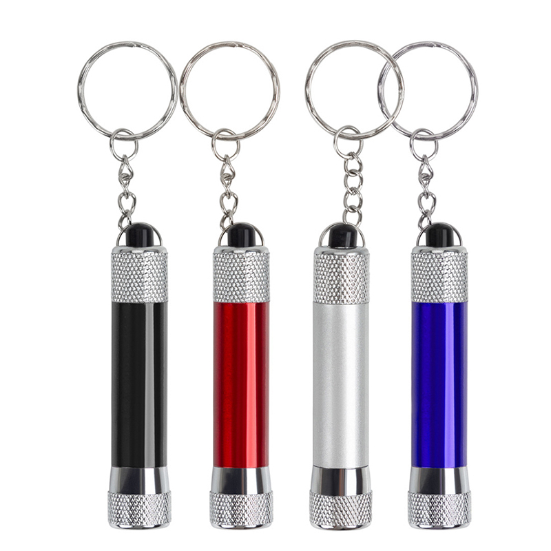 LED KEYHAIN LED Gadget Kolye Metal Flashlight Anahtarlık Taşınabilir Açık Araçlar Tanıtım Hediye Anahtarlama Anahtar Zincir 4 Renkler