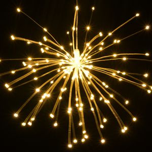 LED LAMP EXPLOSIE Vuurwerk Outdoor Waterdichte afstandsbediening Koperdraad Kapper Dandelion String Kerst Decoratieve Fairy Lights 201201